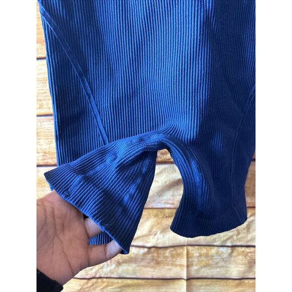 Madewell Seamless Halter Biker Unitard Size Large- XL in Classic Indigo - Picture 3 of 10